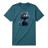 T-shirt Cat graphic 0001 - Deep Teal