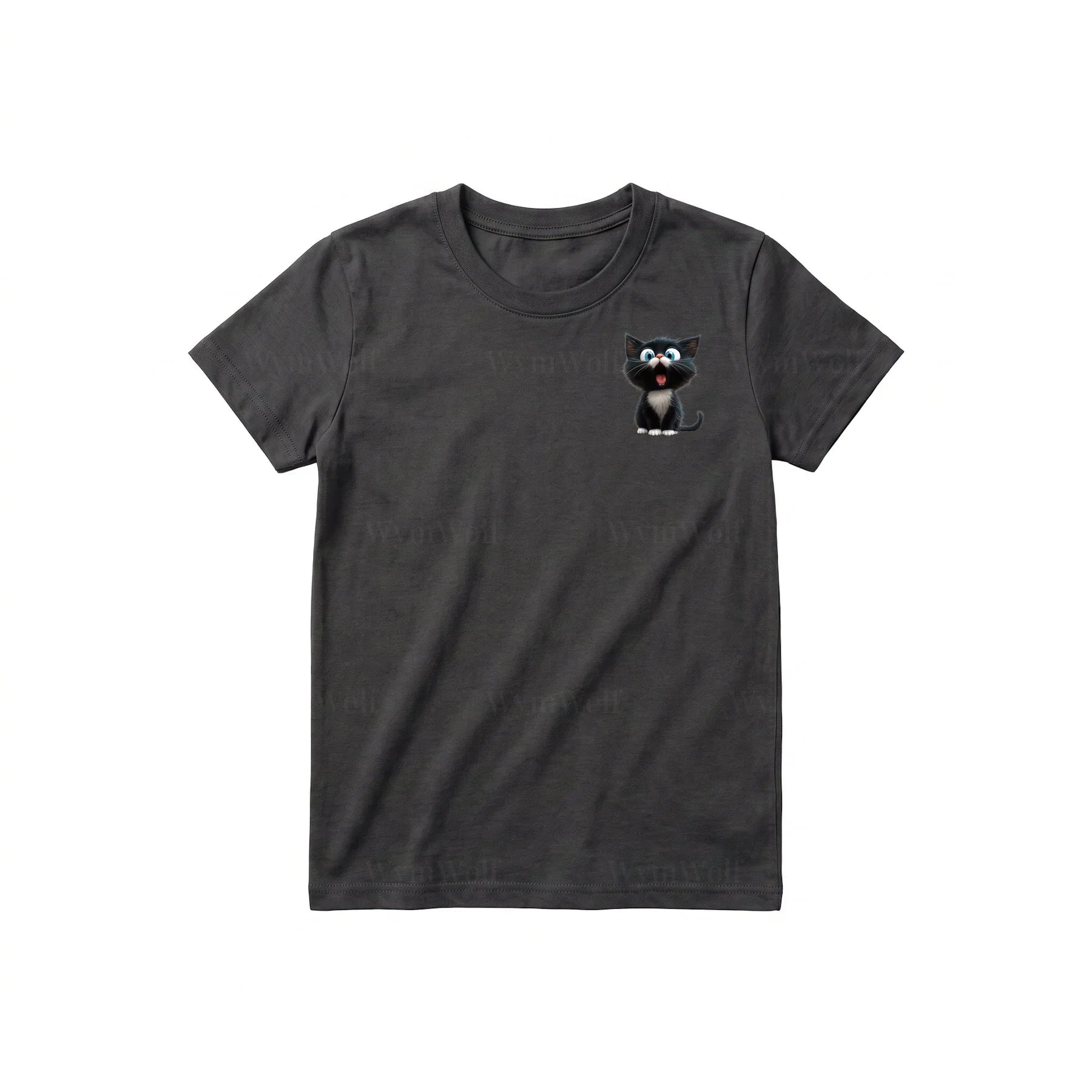 T-shirt Cat graphic 0002 - Dark Gray