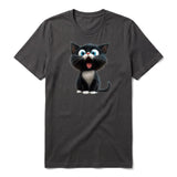 T-shirt Cat graphic 0002 - Dark Gray
