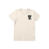 T-shirt Cat graphic 0002 - Natural