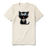 T-shirt Cat graphic 0002 - Natural