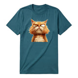 T-shirt Cat graphic 0003 - Deep Teal