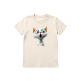 T-shirt Cat graphic 0004 - Natural