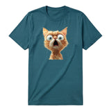 T-shirt Cat graphic 0005 - Deep Teal