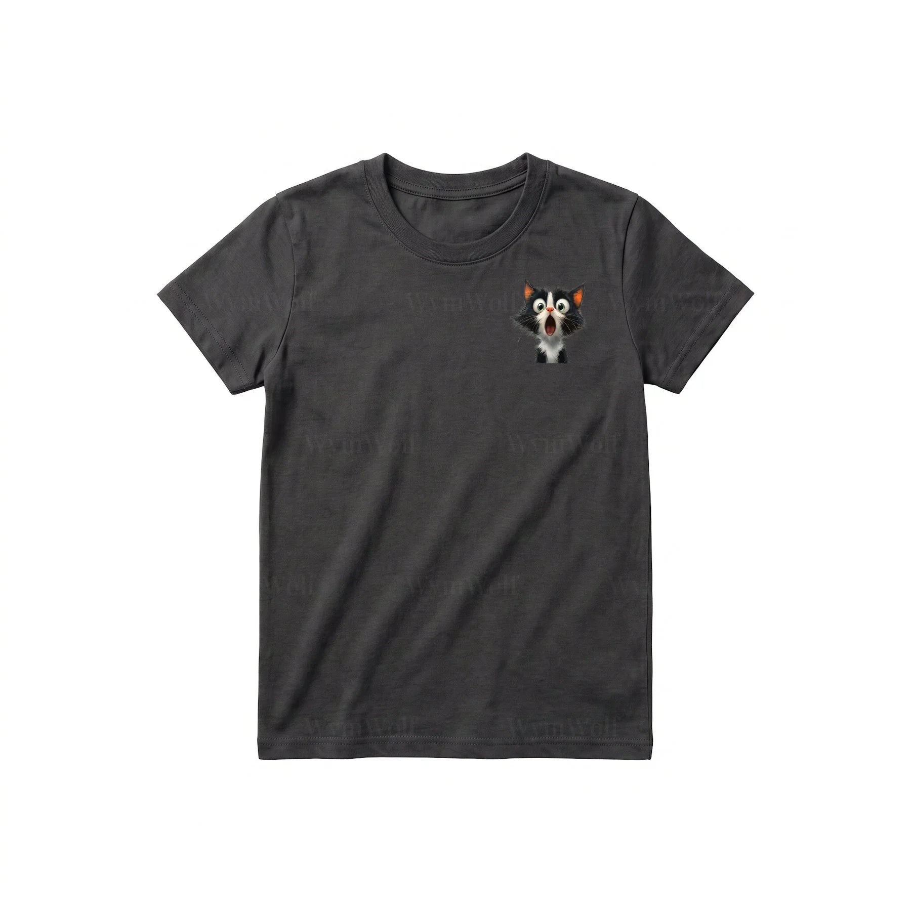 T-shirt Cat graphic 0006 - Dark Gray