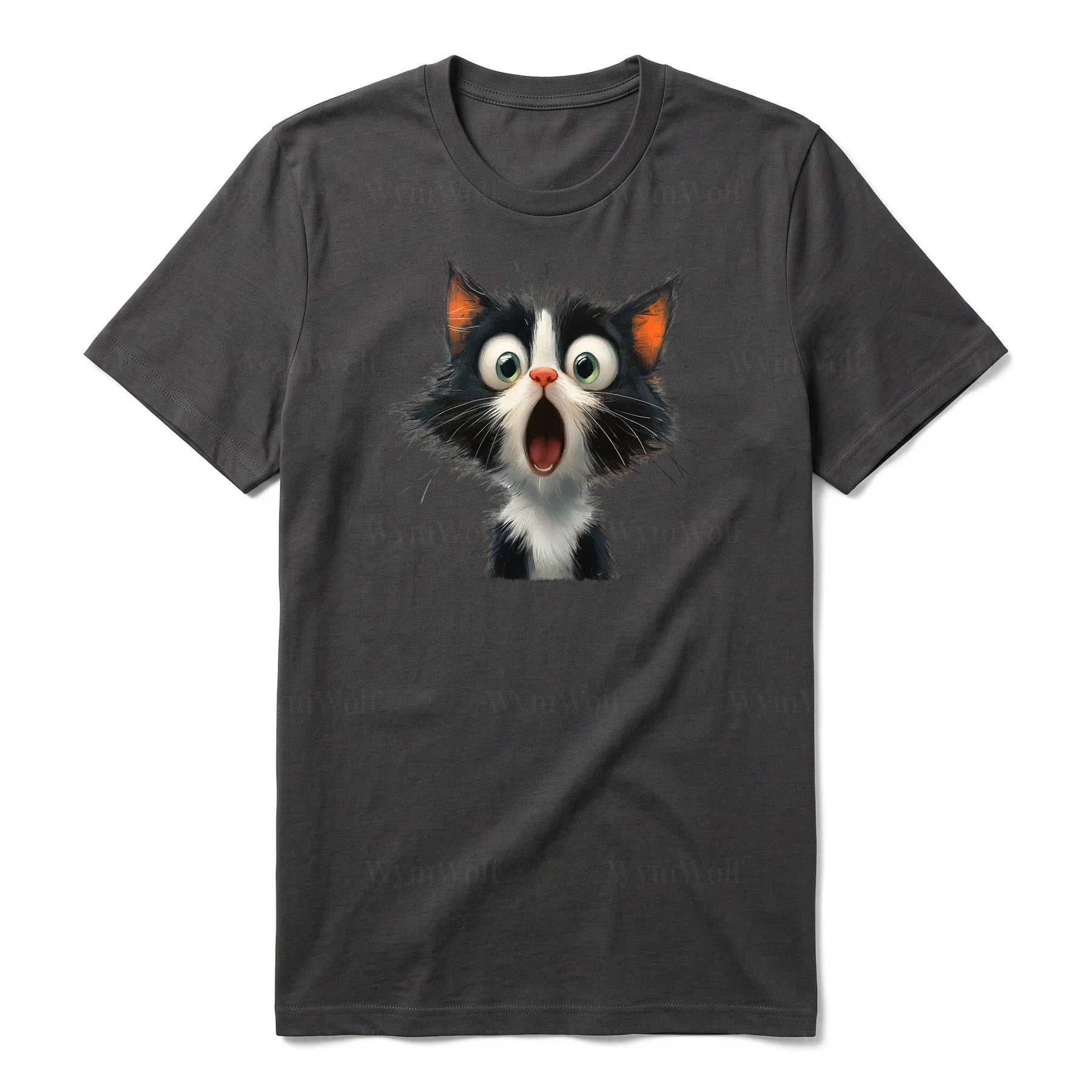 T-shirt Cat graphic 0006 - Dark Gray