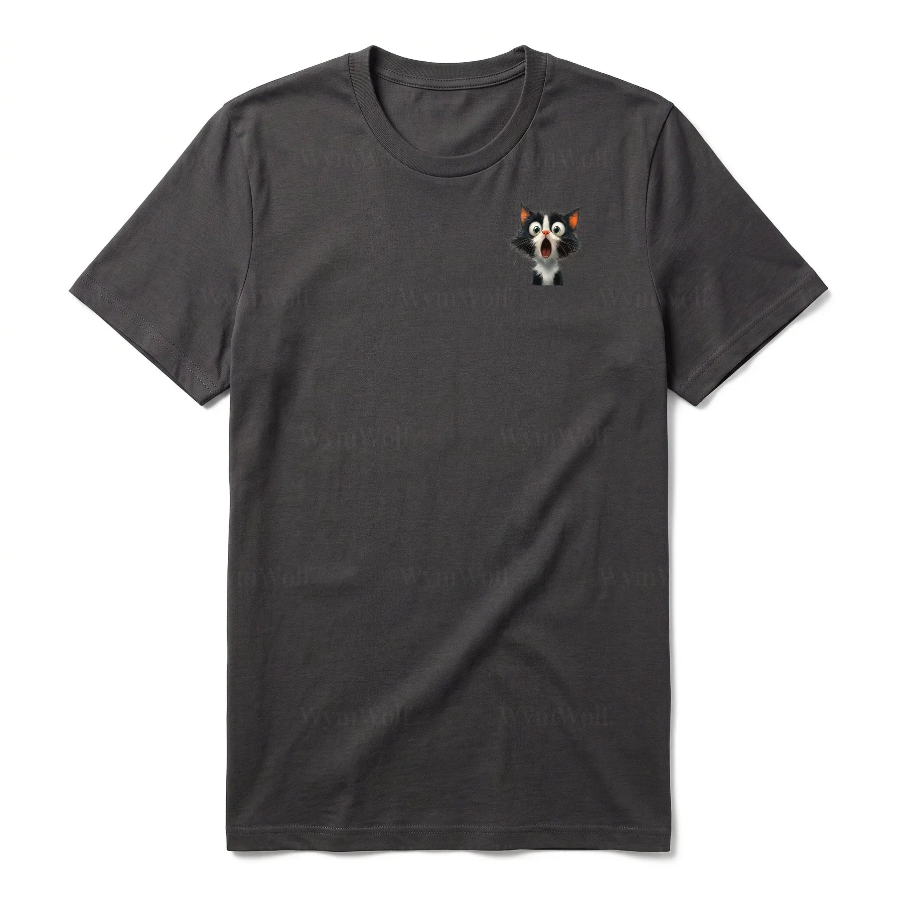 T-shirt Cat graphic 0006 - Dark Gray