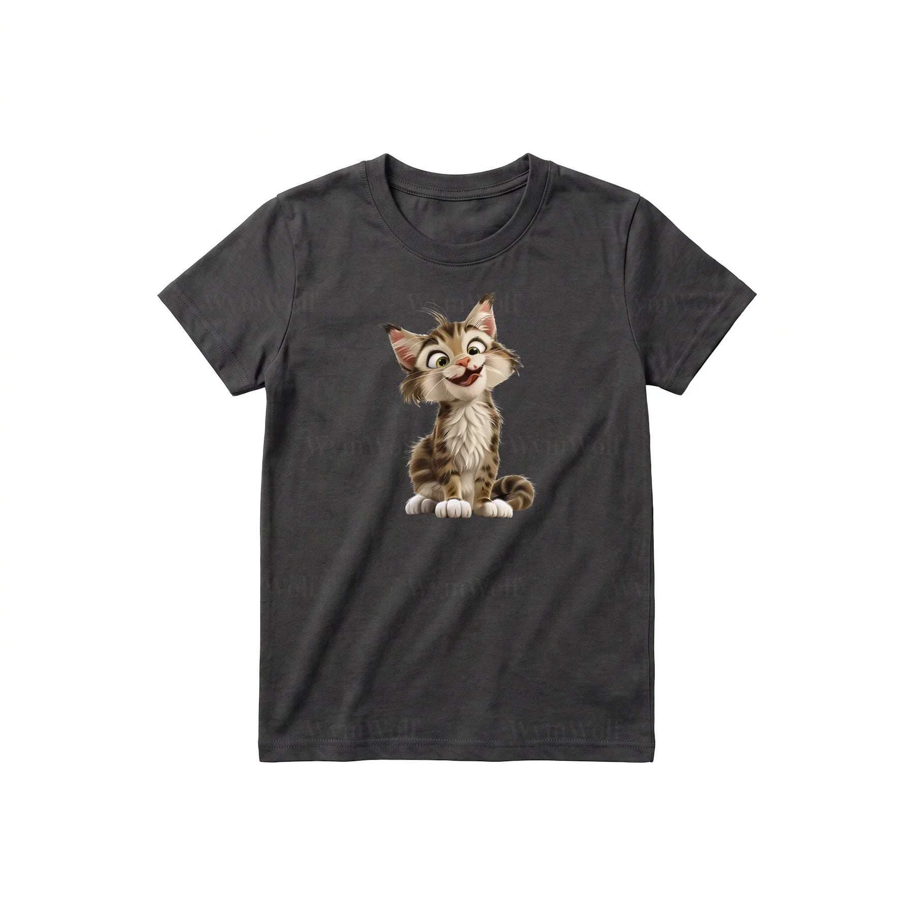 T-shirt Cat graphic 0007 - Dark Gray