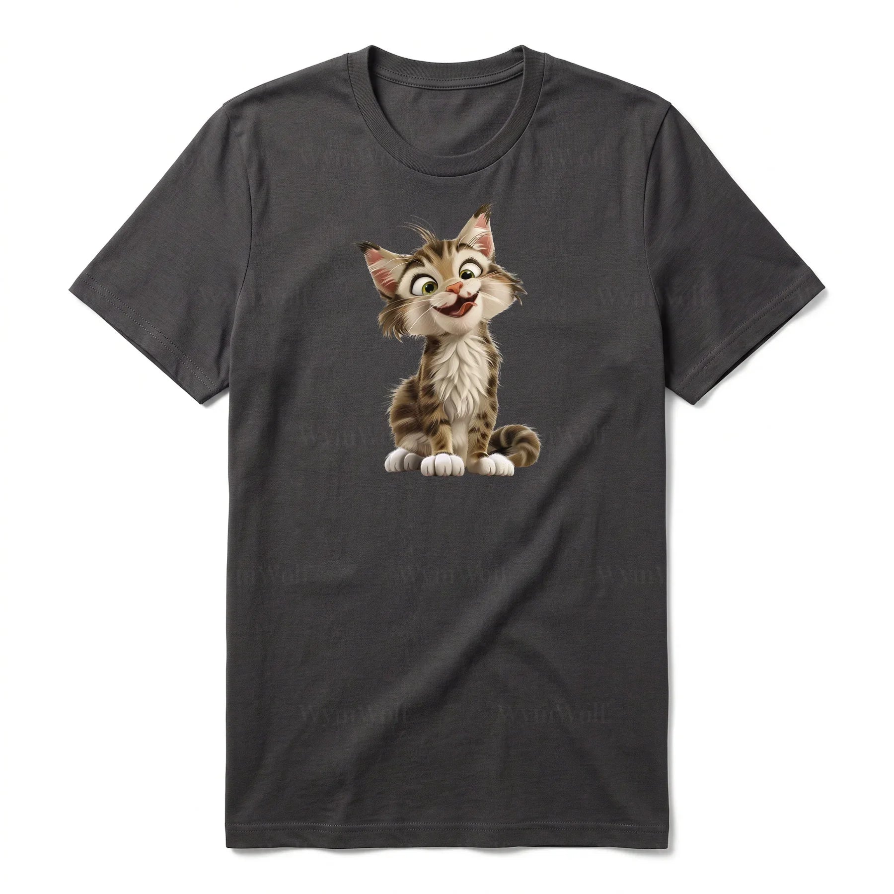 T-shirt Cat graphic 0007 - Dark Gray