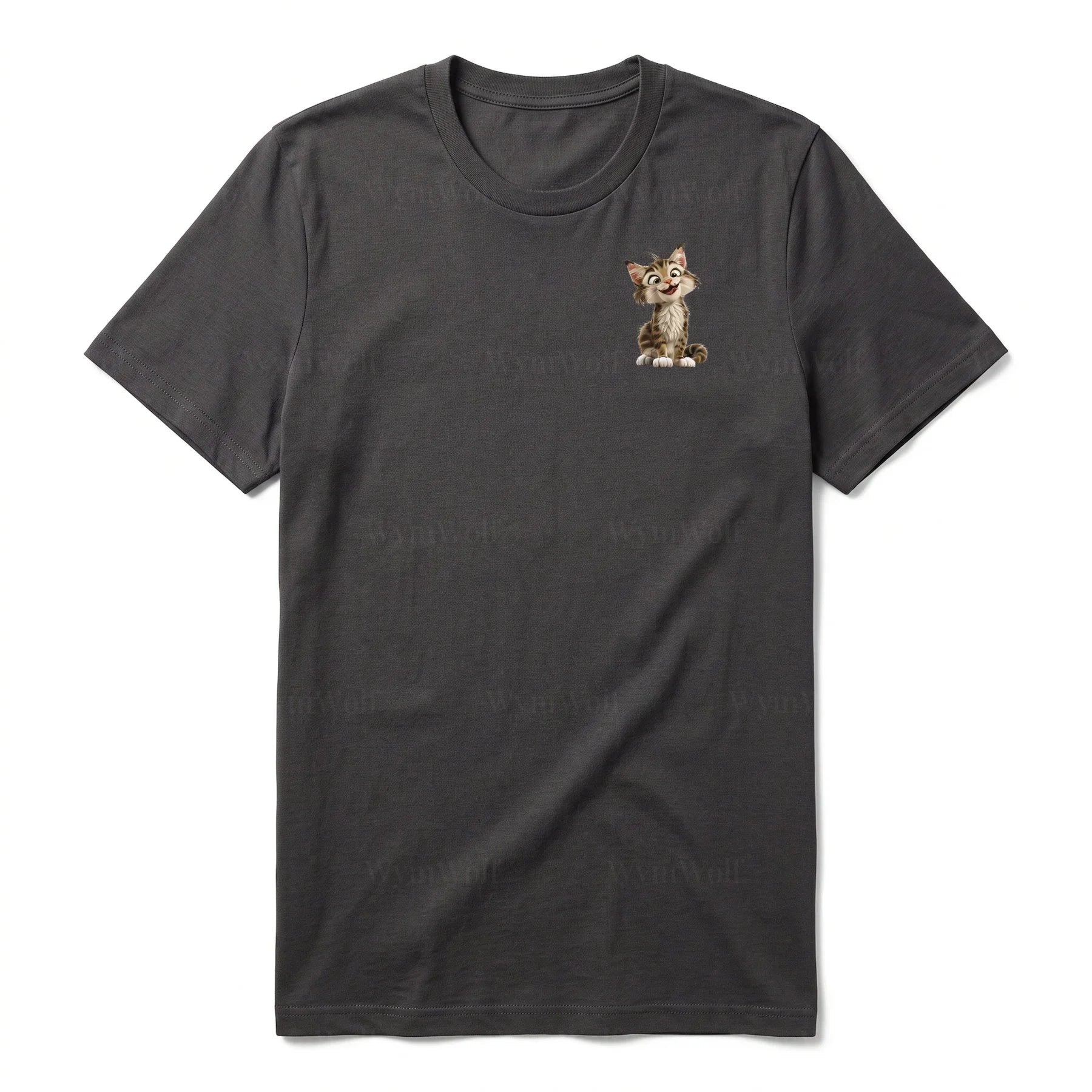 T-shirt Cat graphic 0007 - Dark Gray