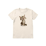 T-shirt Cat graphic 0007 - Natural