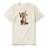 T-shirt Cat graphic 0007 - Natural