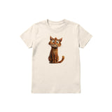 T-shirt Cat graphic 0008 - Natural