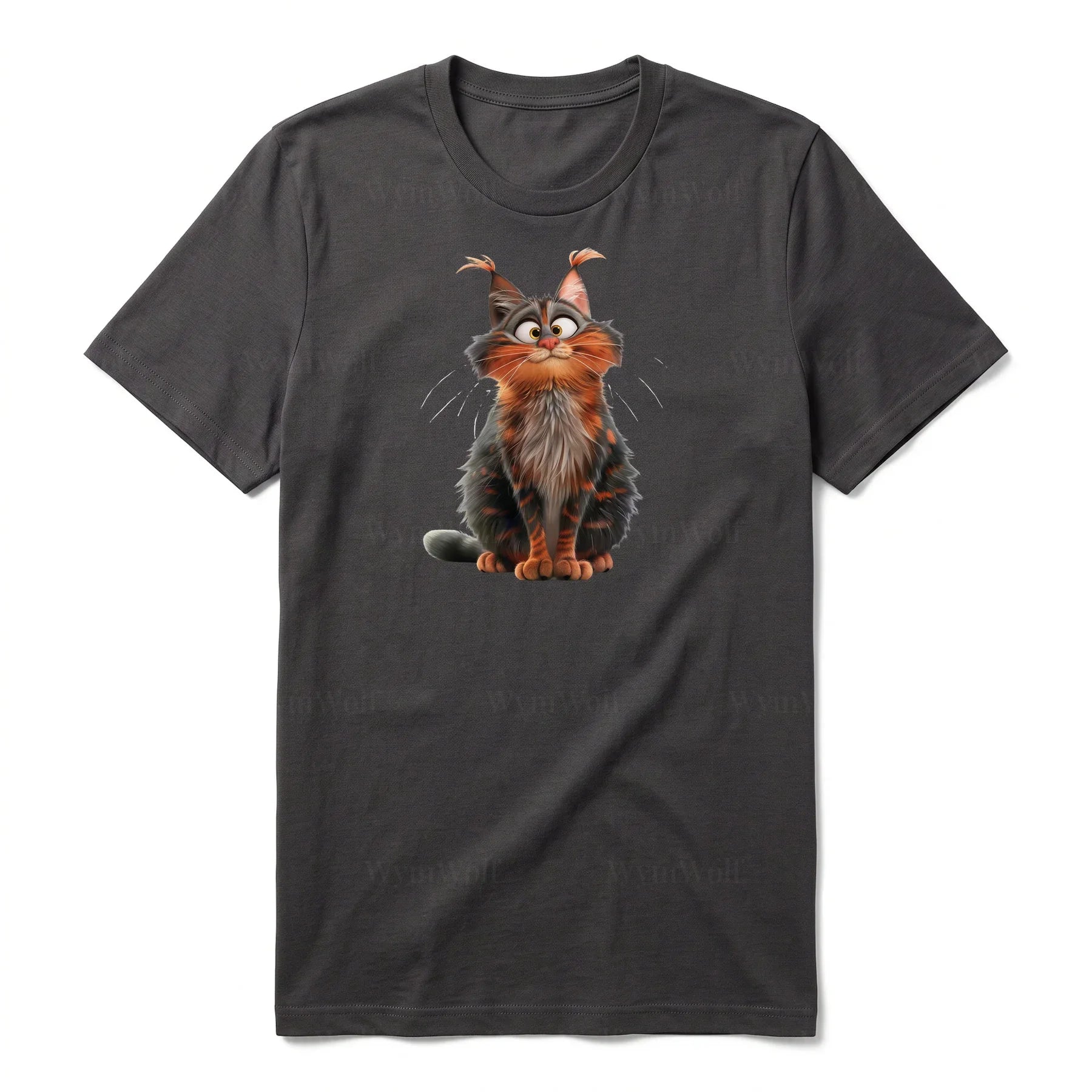 T-shirt Cat graphic 0009 - Dark Gray