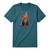 T-shirt Cat graphic 0009 - Deep Teal