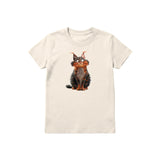 T-shirt Cat graphic 0009 - Natural