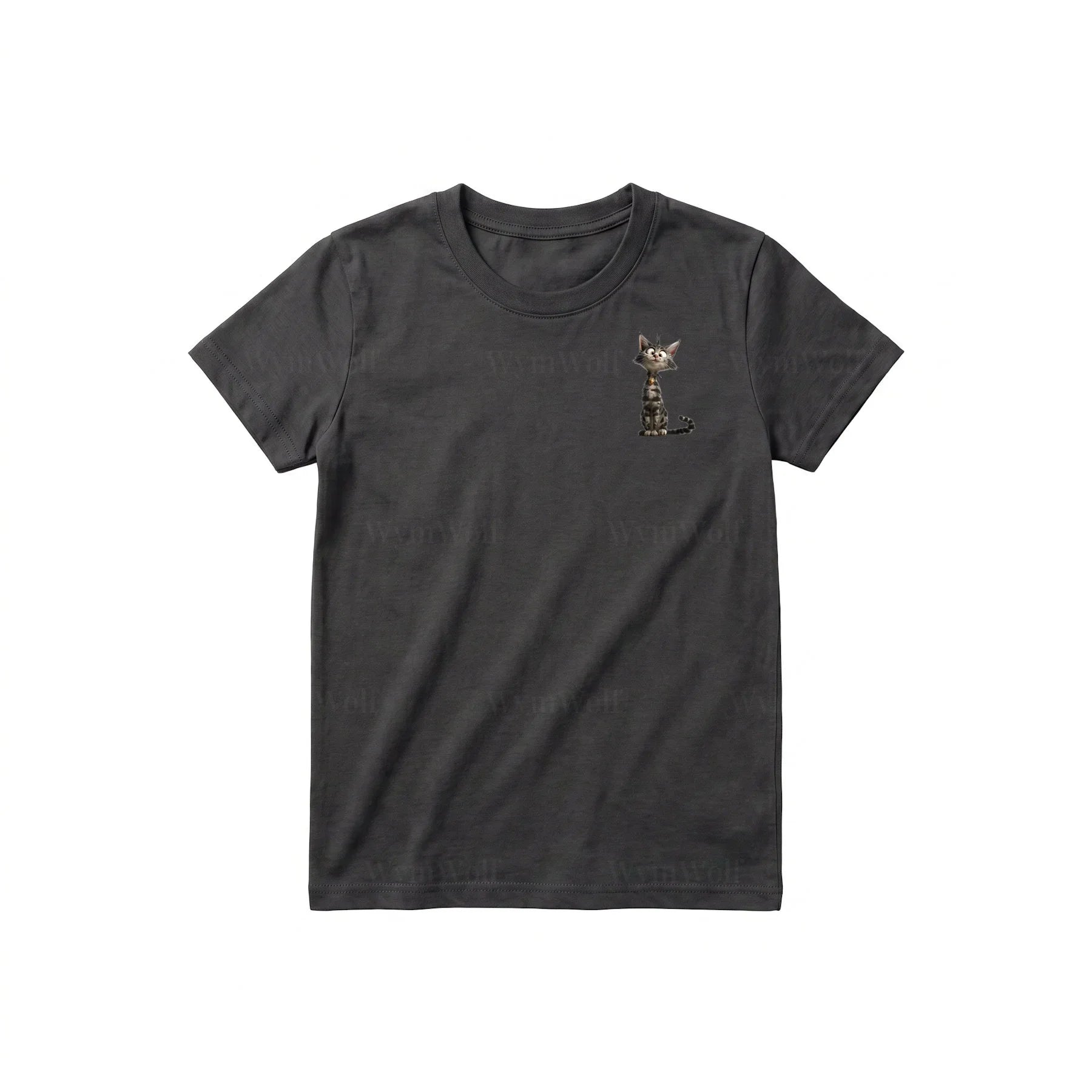 T-shirt Cat graphic 0010 - Dark Gray