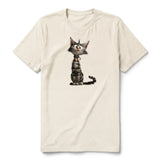 T-shirt Cat graphic 0010 - Natural