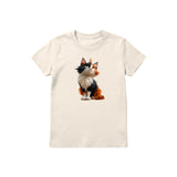 T-shirt Cat graphic 0011 - Natural