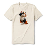 T-shirt Cat graphic 0011 - Natural