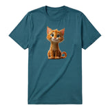 T-shirt Cat graphic 0012 - Deep Teal