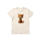 T-shirt Cat graphic 0012 - Natural