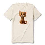 T-shirt Cat graphic 0012 - Natural