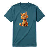 T-shirt Cat graphic 0013 - Deep Teal