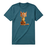T-shirt Cat graphic 0014 - Deep Teal