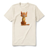 T-shirt Cat graphic 0014 - Natural