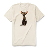 T-shirt Cat graphic 0015 - Natural