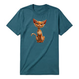 T-shirt Cat graphic 0016 - Deep Teal