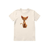T-shirt Cat graphic 0016 - Natural