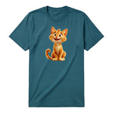 T-shirt Cat graphic 0018 - Deep Teal