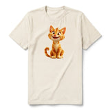 T-shirt Cat graphic 0018 - Natural
