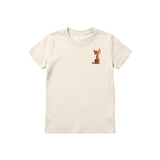 T-shirt Cat graphic 0019 - Natural