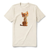 T-shirt Cat graphic 0019 - Natural