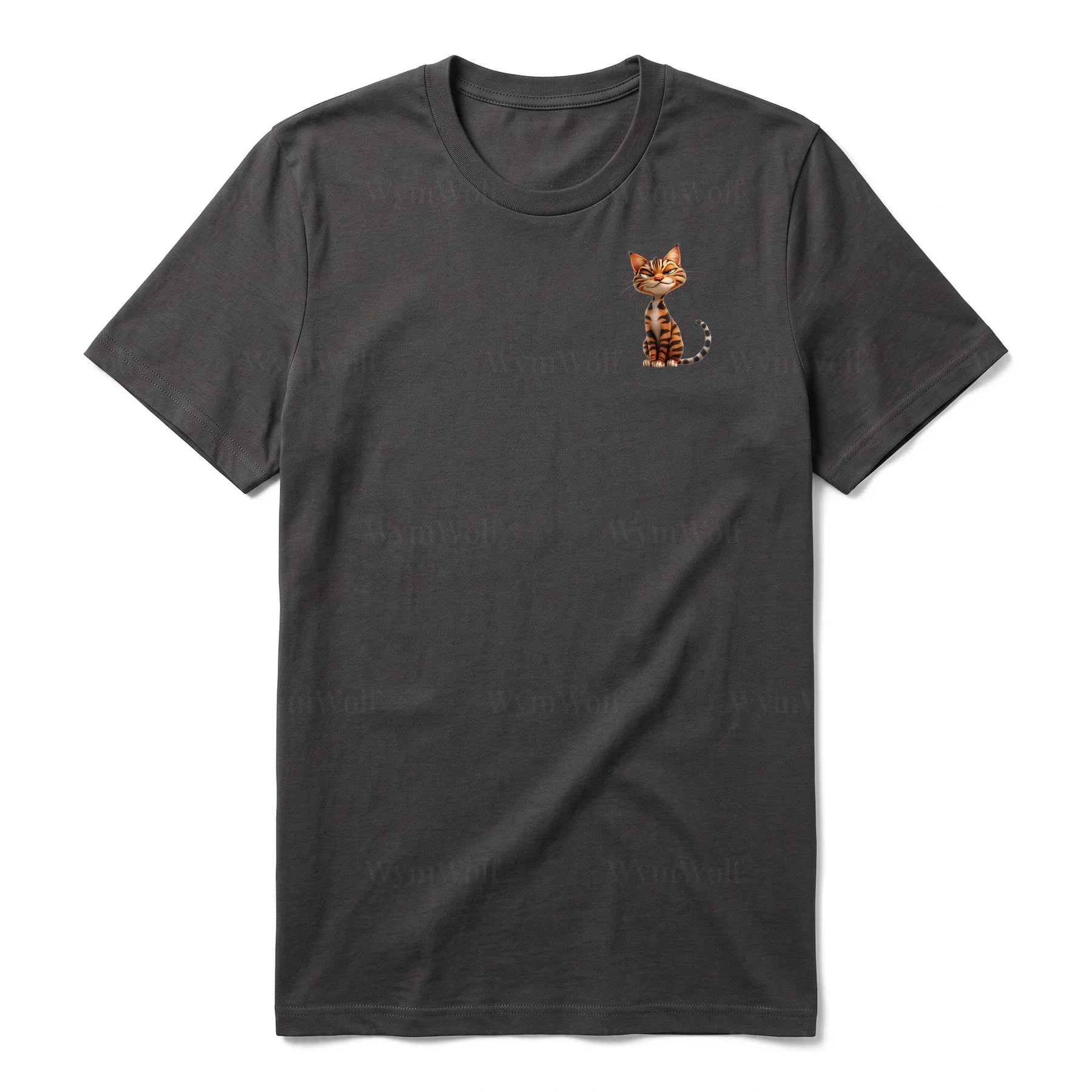 T-shirt Cat graphic 0020 - Dark Gray