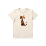 T-shirt Cat graphic 0020 - Natural