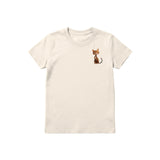 T-shirt Cat graphic 0020 - Natural