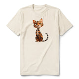 T-shirt Cat graphic 0020 - Natural