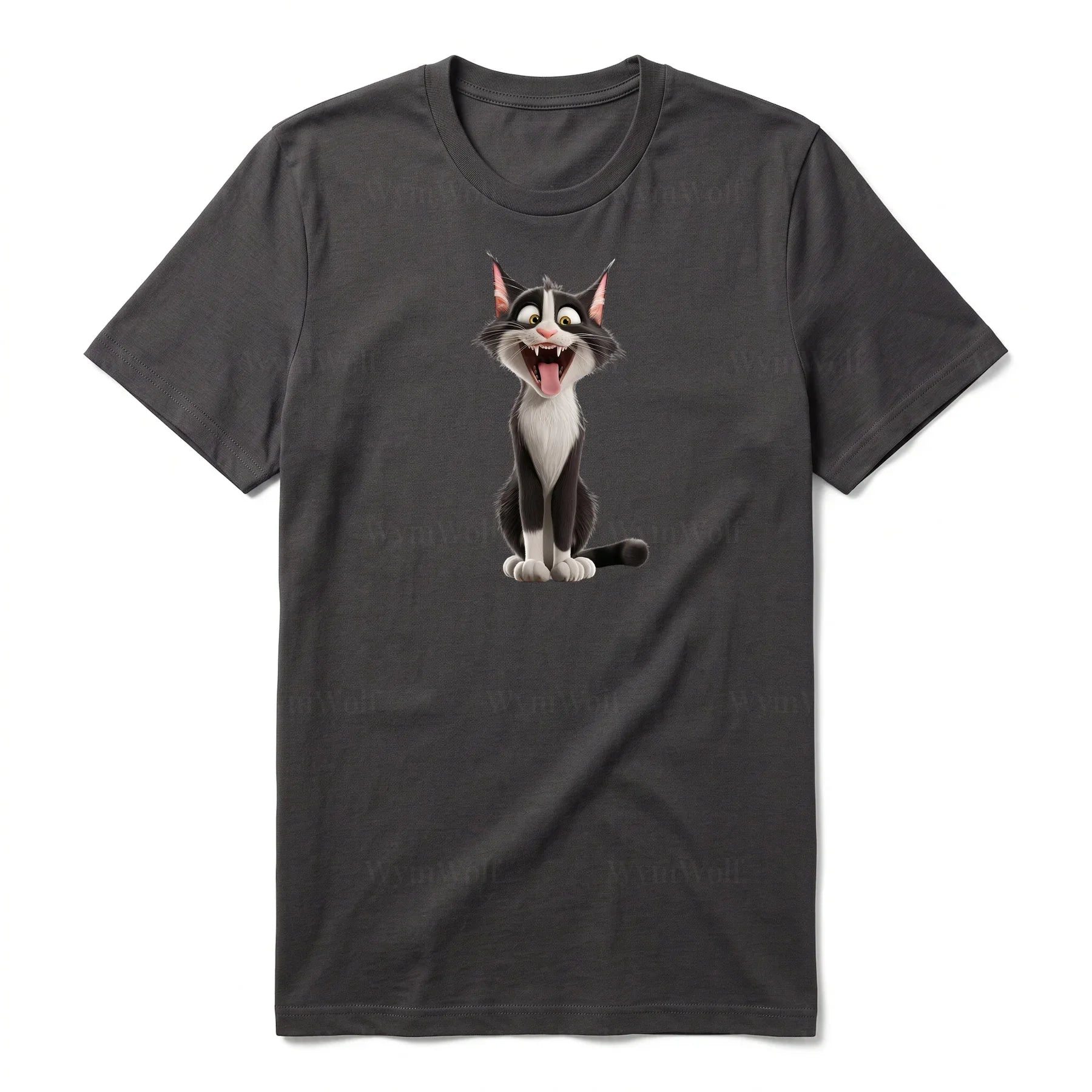 T-shirt Cat graphic 0021 - Dark Gray