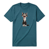 T-shirt Cat graphic 0021 - Deep Teal