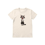 T-shirt Cat graphic 0021 - Natural
