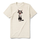 T-shirt Cat graphic 0021 - Natural