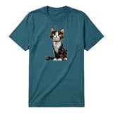 T-shirt Cat graphic 0022 - Deep Teal