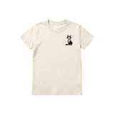 T-shirt Cat graphic 0022 - Natural