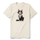 T-shirt Cat graphic 0022 - Natural