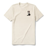 T-shirt Cat graphic 0022 - Natural