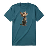 T-shirt Cat graphic 0023 - Deep Teal